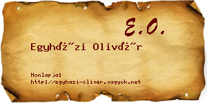 Egyházi Olivér névjegykártya