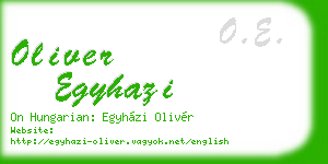 oliver egyhazi business card